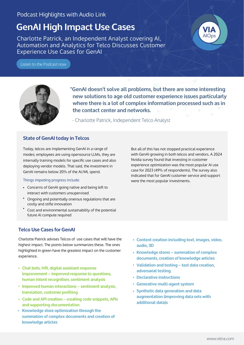 GenAI Use Cases in Telecommunications
