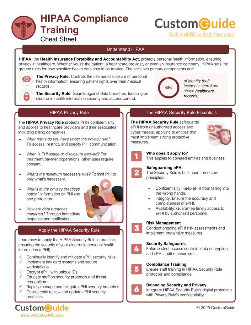 HIPAA Privacy and Security Rule Compliance Guide