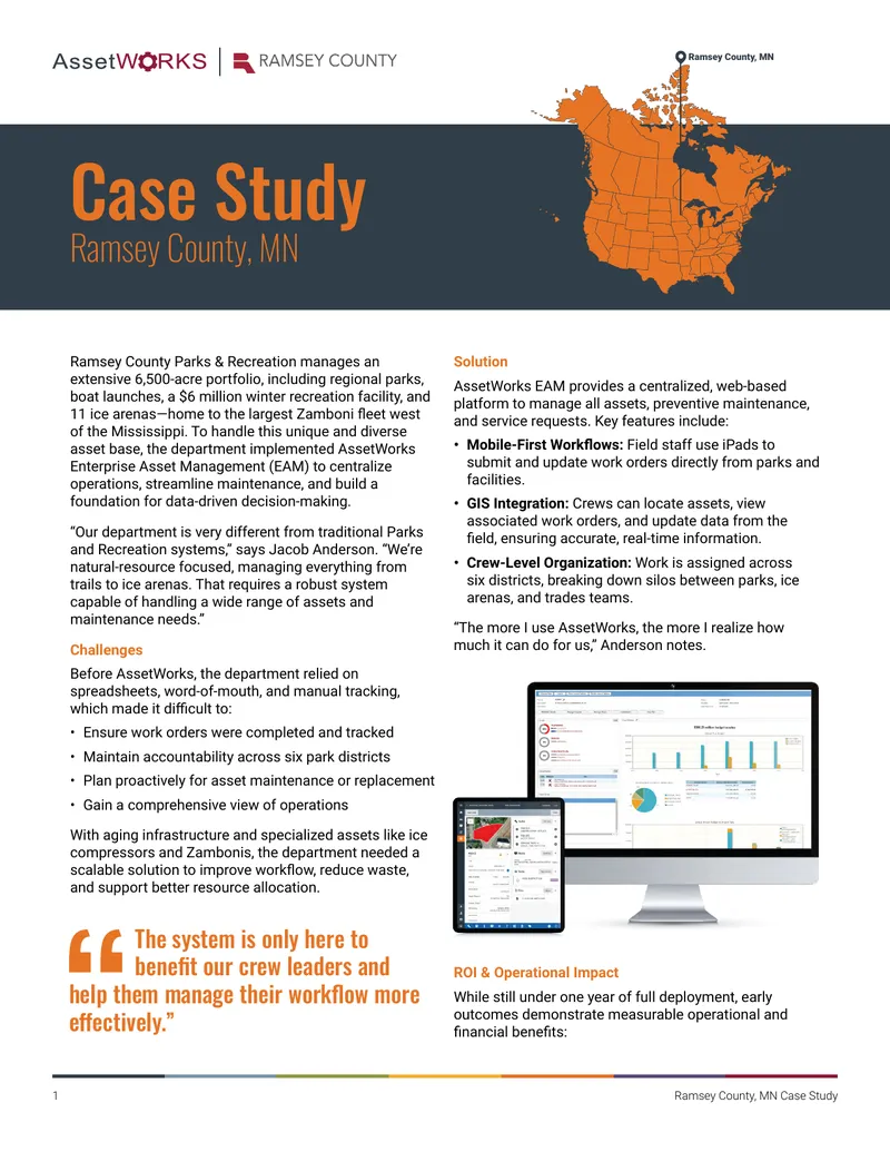 Ramsey County Parks and Recreation Asset Management Case Study