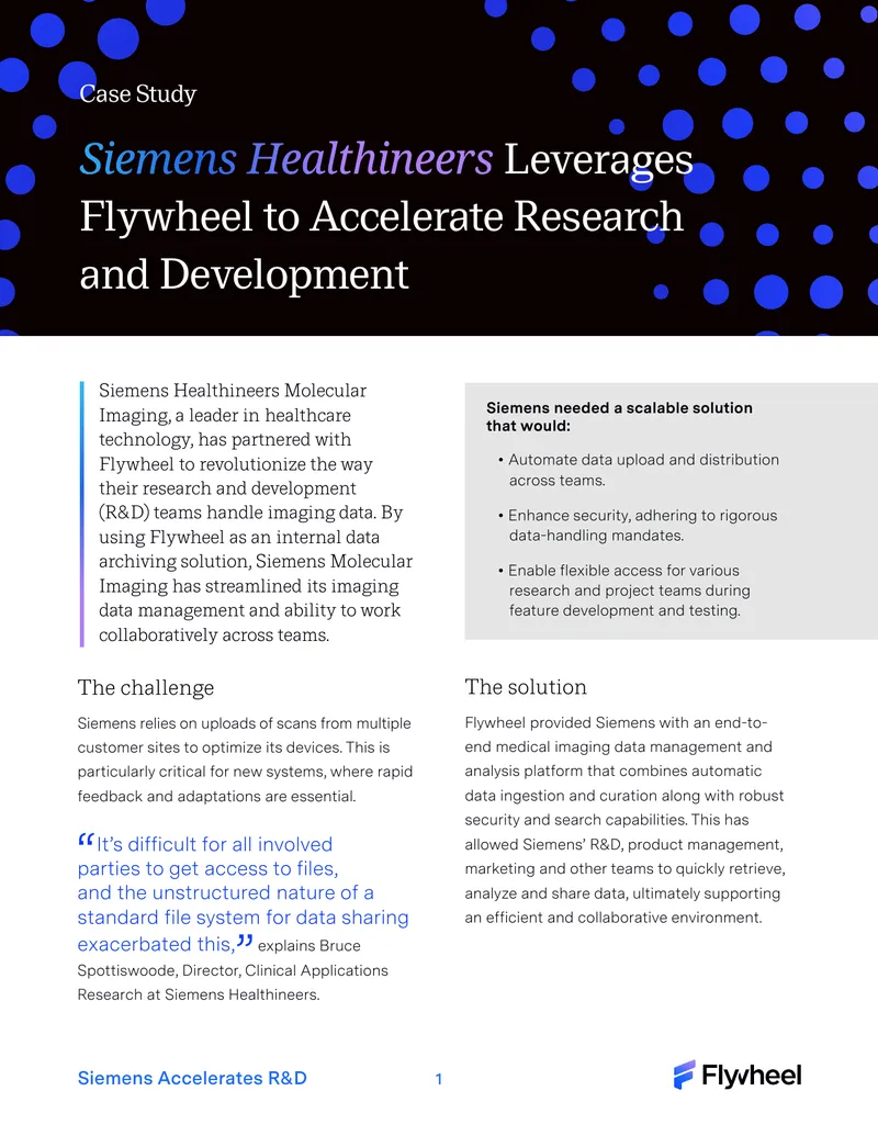 Siemens Healthineers R&D Data Management Case Study