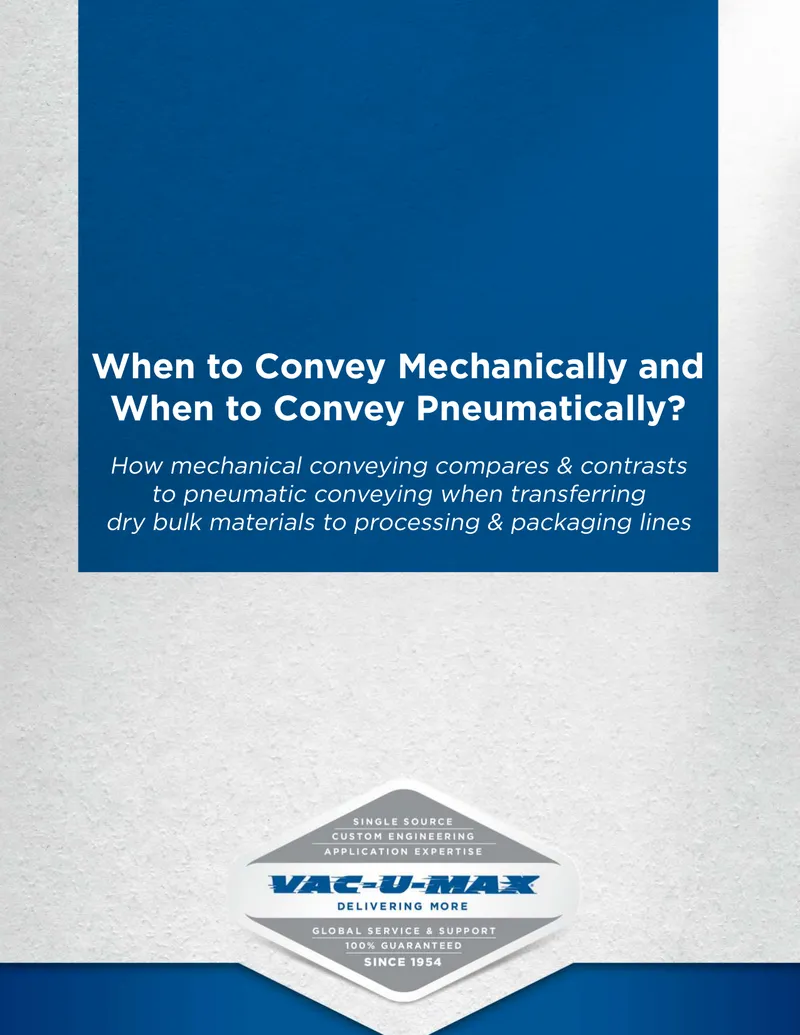 Comparison of Mechanical and Pneumatic Conveying Methods