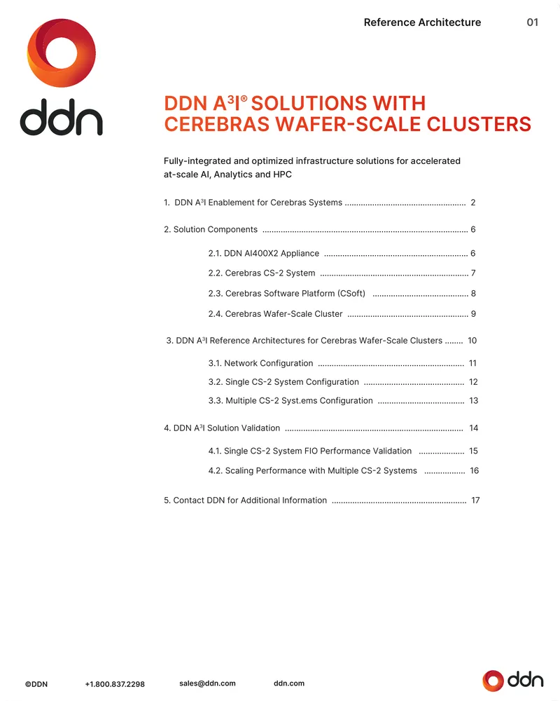DDN A3I Solutions with Cerebras Wafer-Scale Clusters