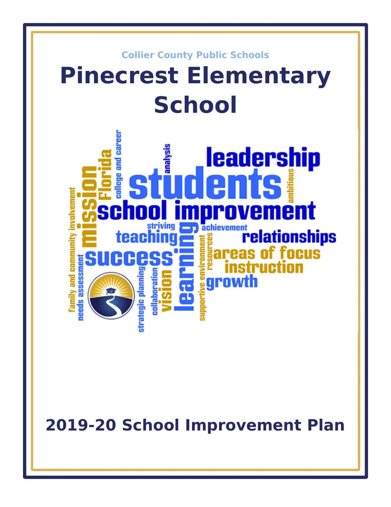 Pinecrest Elementary School 2019-20 Improvement Plan