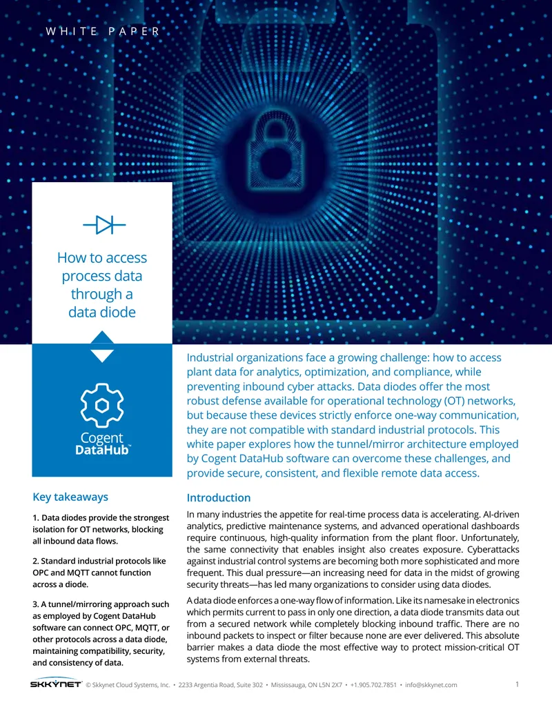 Data Diodes for Secure Process Data Access