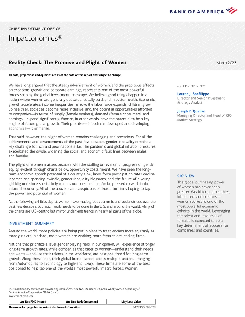Reality Check on Women's Economic Impact