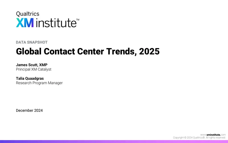Global Contact Center Trends and Consumer Satisfaction 2025