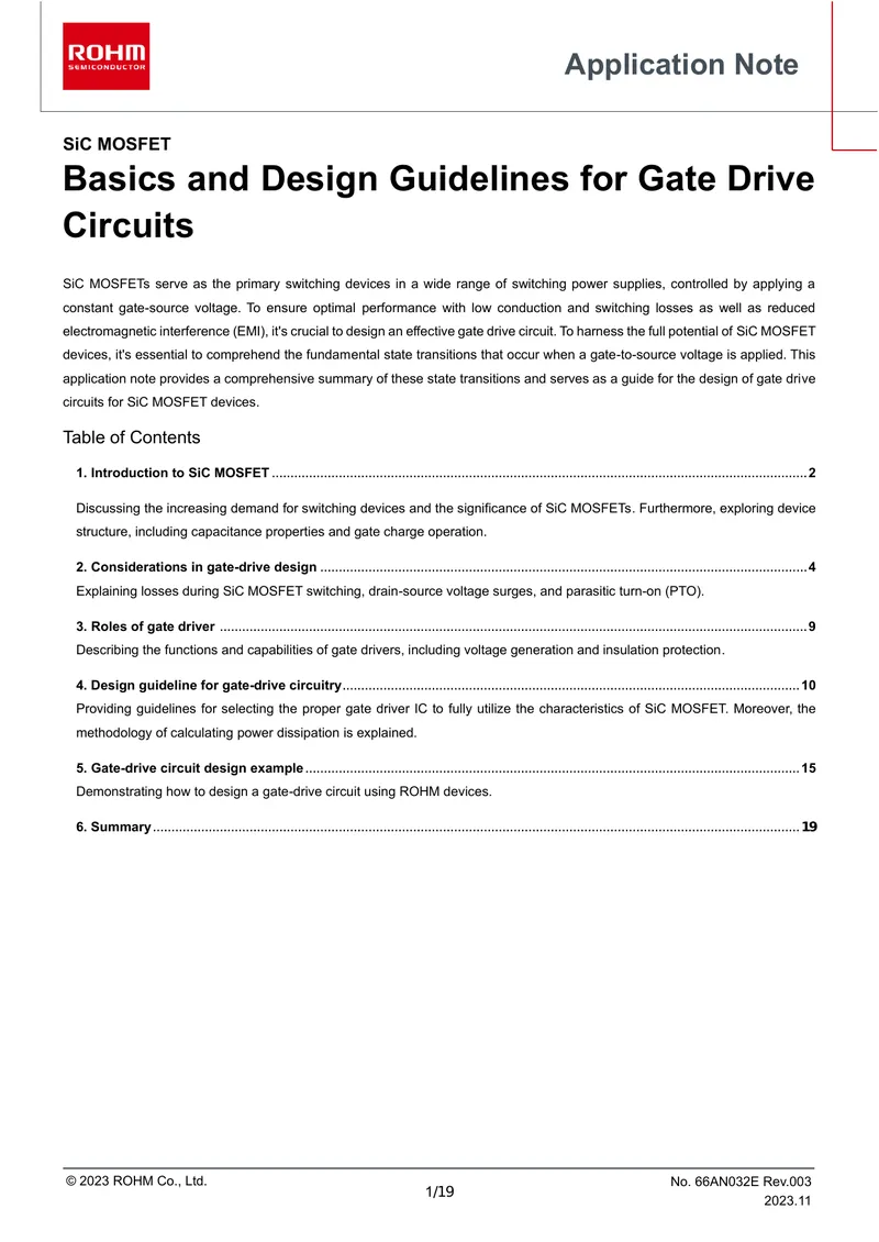 Basics and Design Guidelines for Gate Drive Circuits