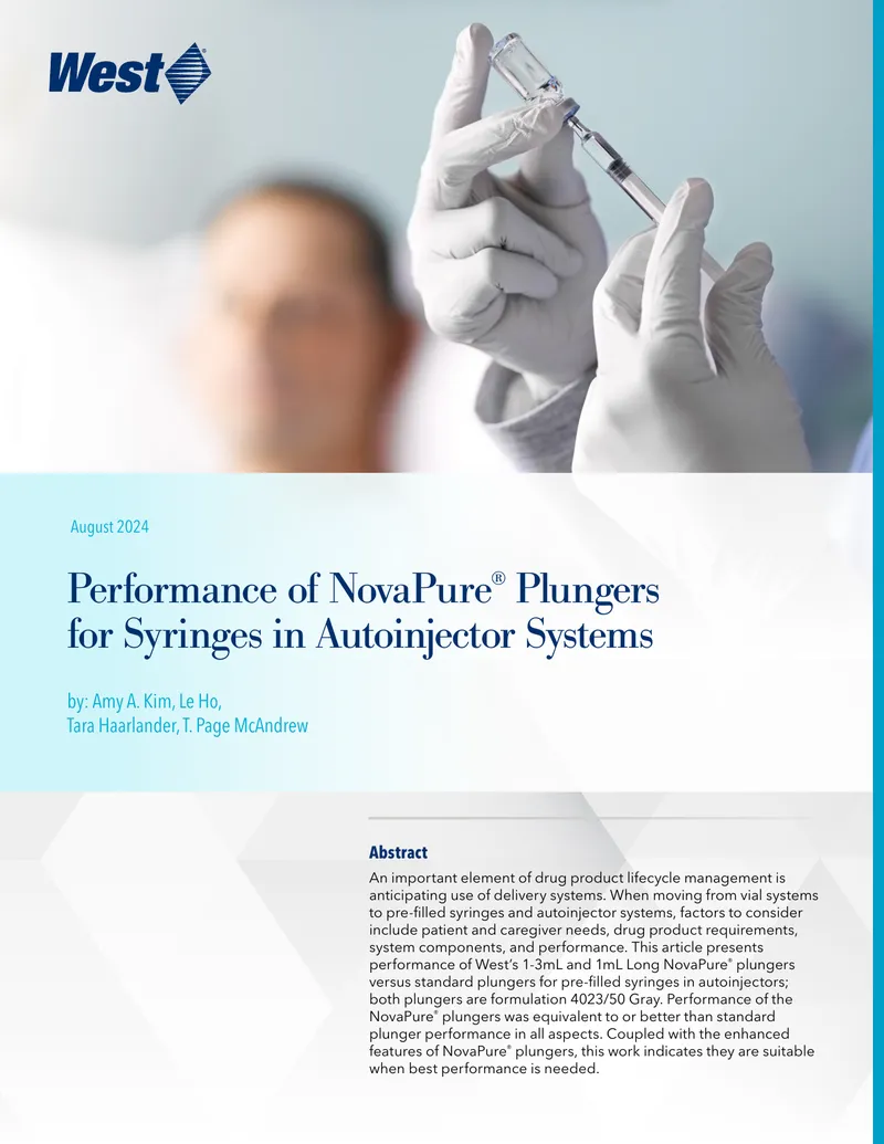 Performance Evaluation of NovaPure Plungers in Autoinjectors