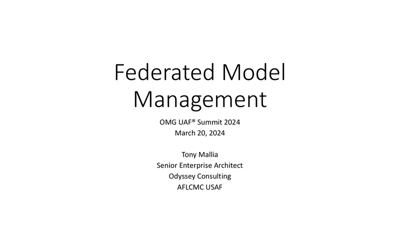 Federated Model Management Framework Overview