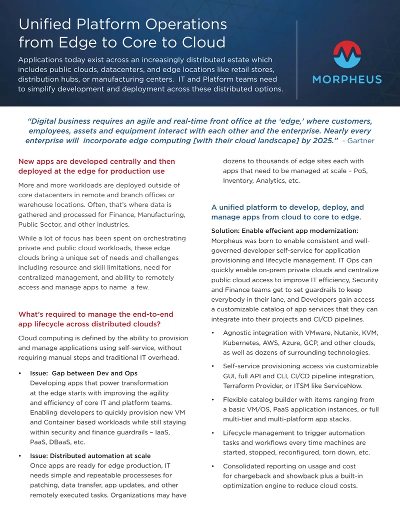 Edge Application Management and Deployment Framework
