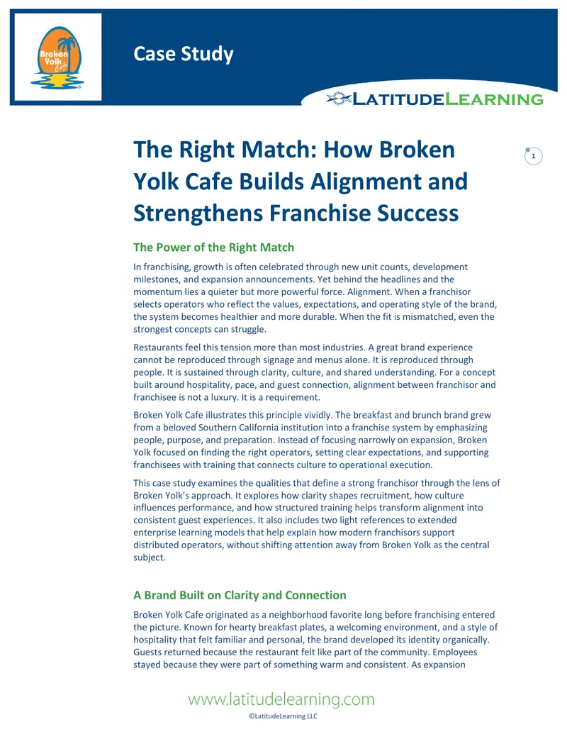 Franchise Success Through Alignment at Broken Yolk Cafe