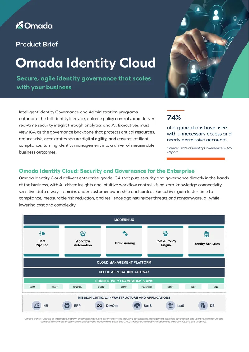 Omada Identity Cloud Product Brief