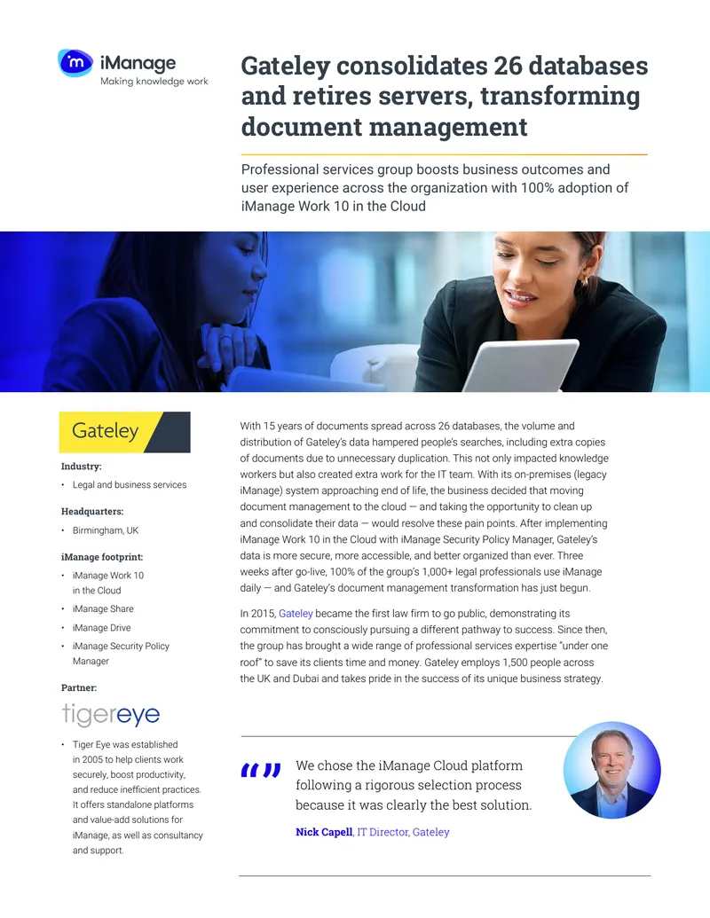 Gateley Document Management Transformation Case Study