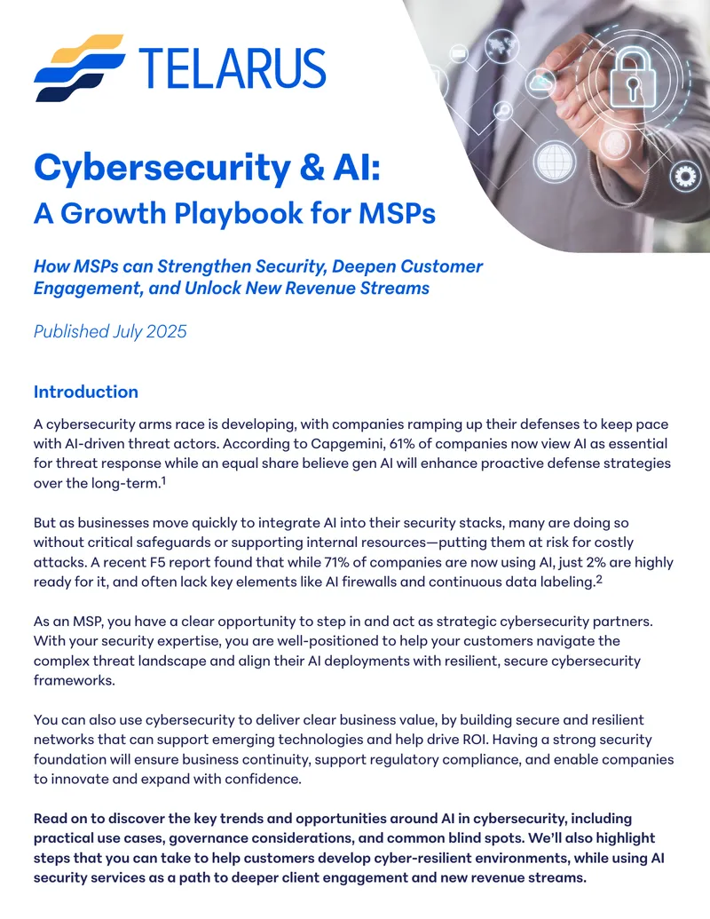 Cybersecurity and AI Growth Playbook for MSPs