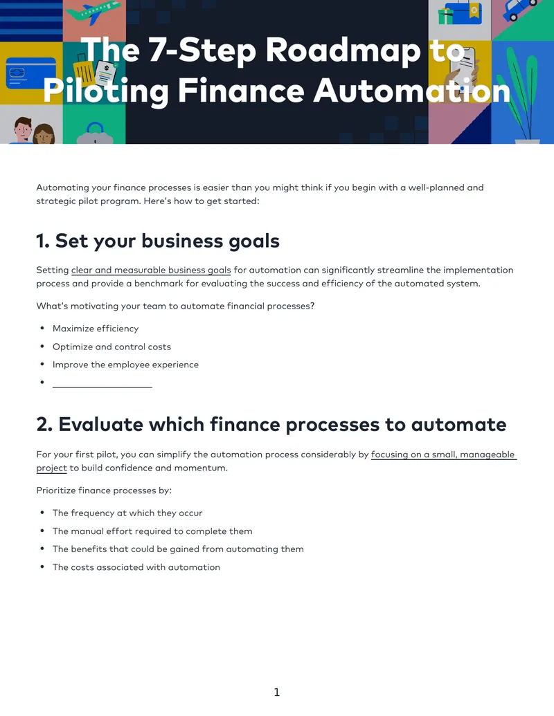 7-Step Roadmap to Piloting Finance Automation