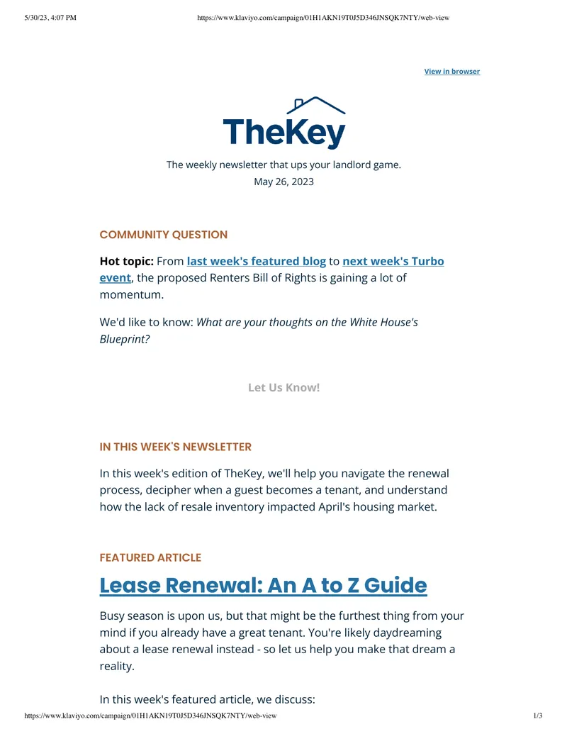 Weekly Newsletter for Landlords May 2023