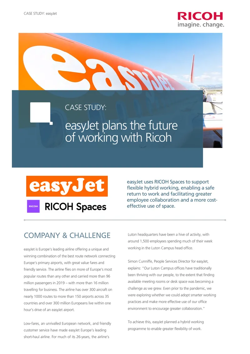 easyJet Hybrid Working Implementation Case Study