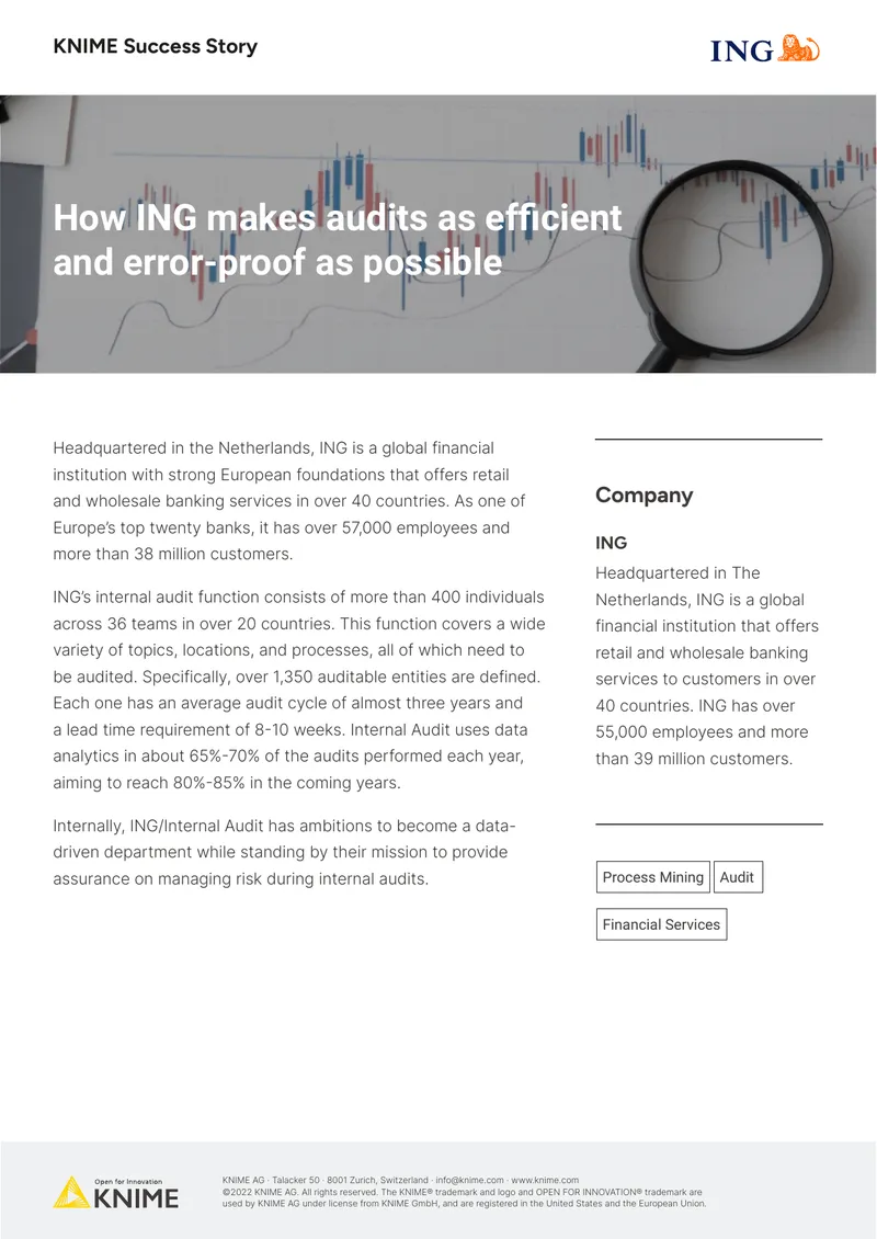 Data Analytics Integration in Internal Audits at ING