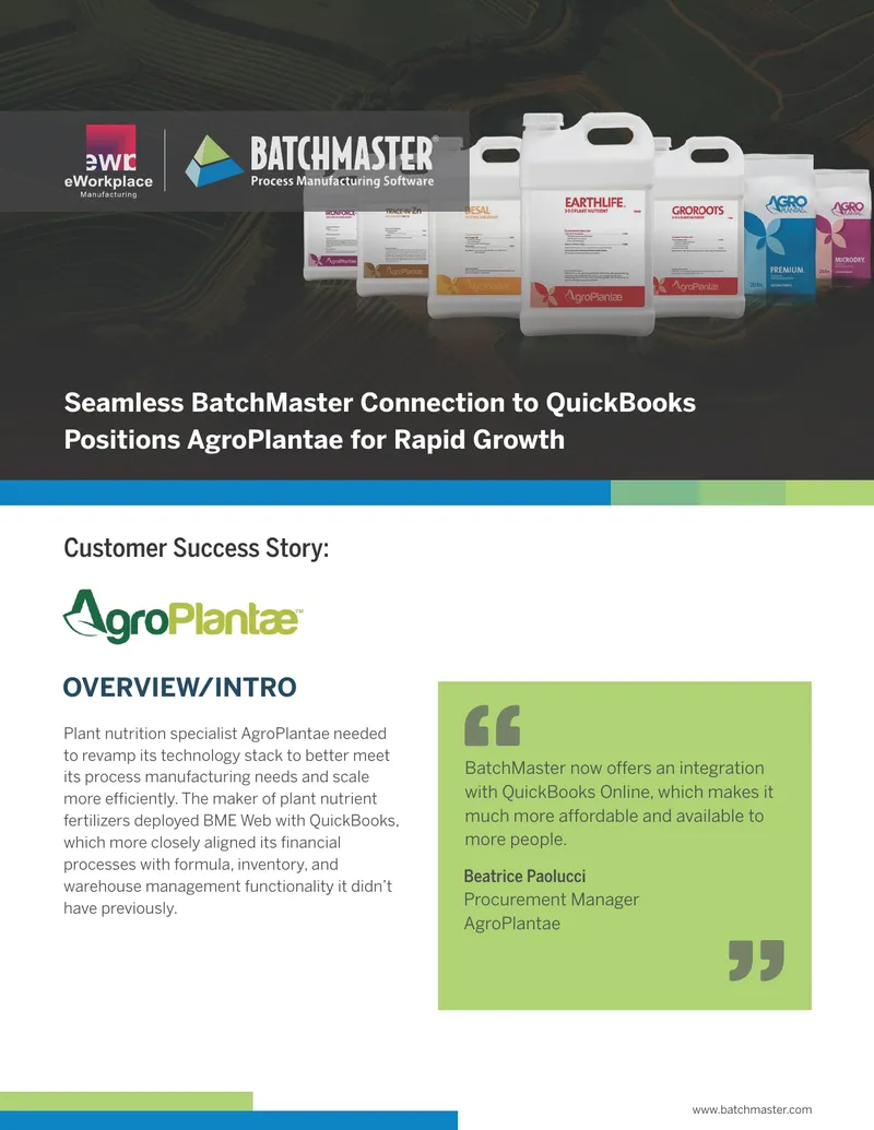 AgroPlantae Customer Success Story with BatchMaster