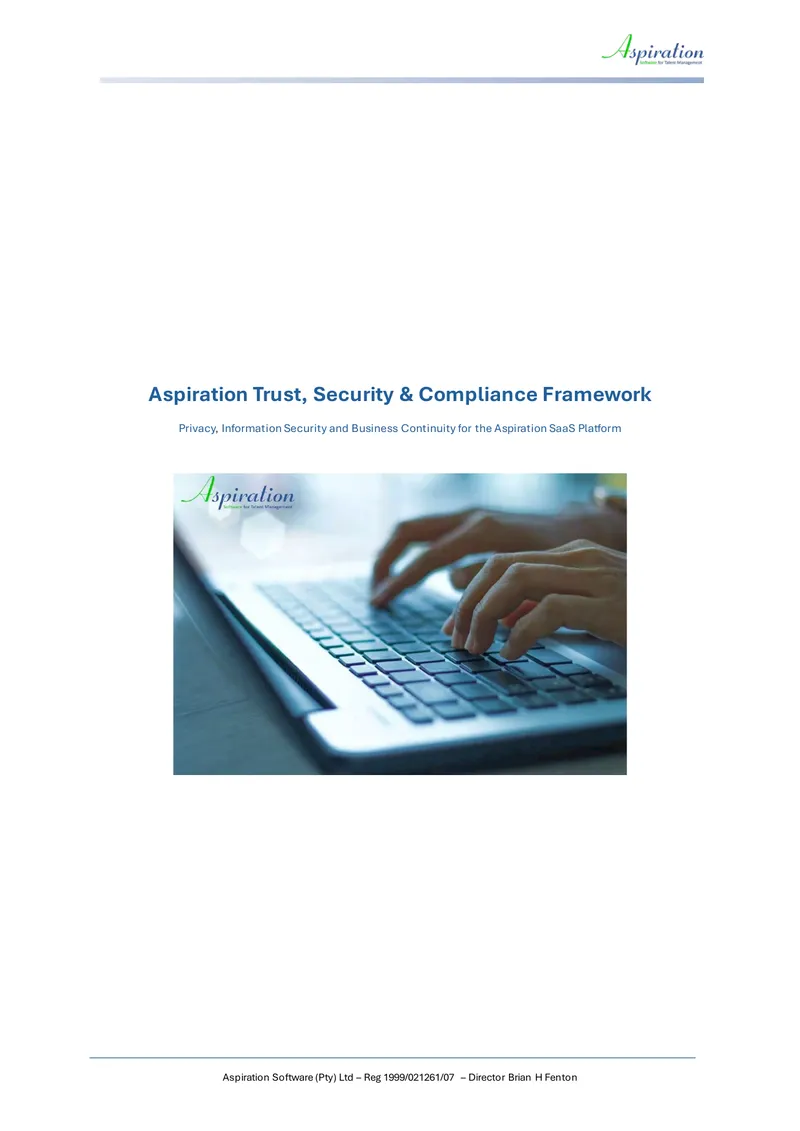 Aspiration Trust Security and Compliance Framework