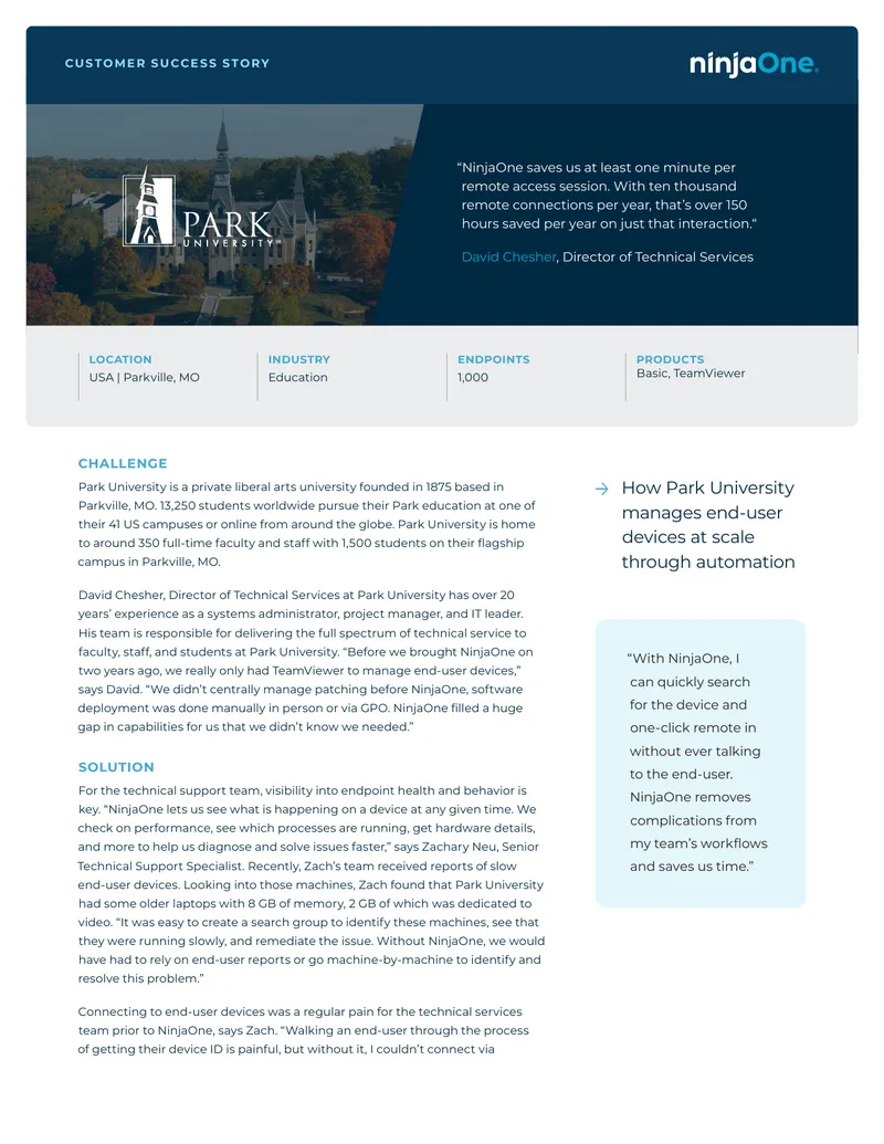 Park University End-User Device Management Automation