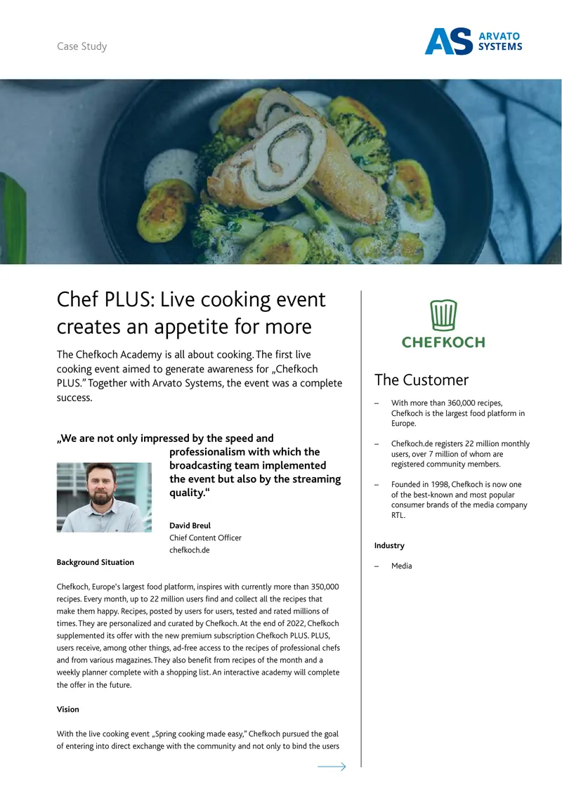 Chefkoch Academy Live Cooking Event Case Study