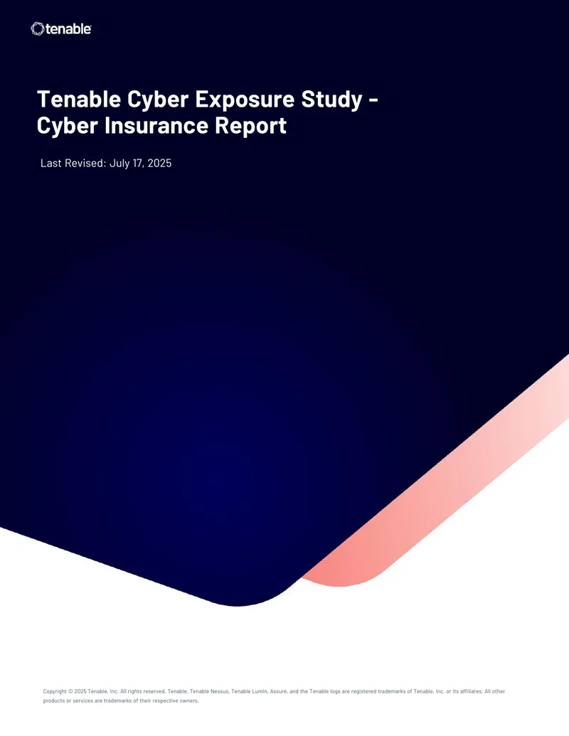 Tenable Cyber Exposure Study Cyber Insurance Report
