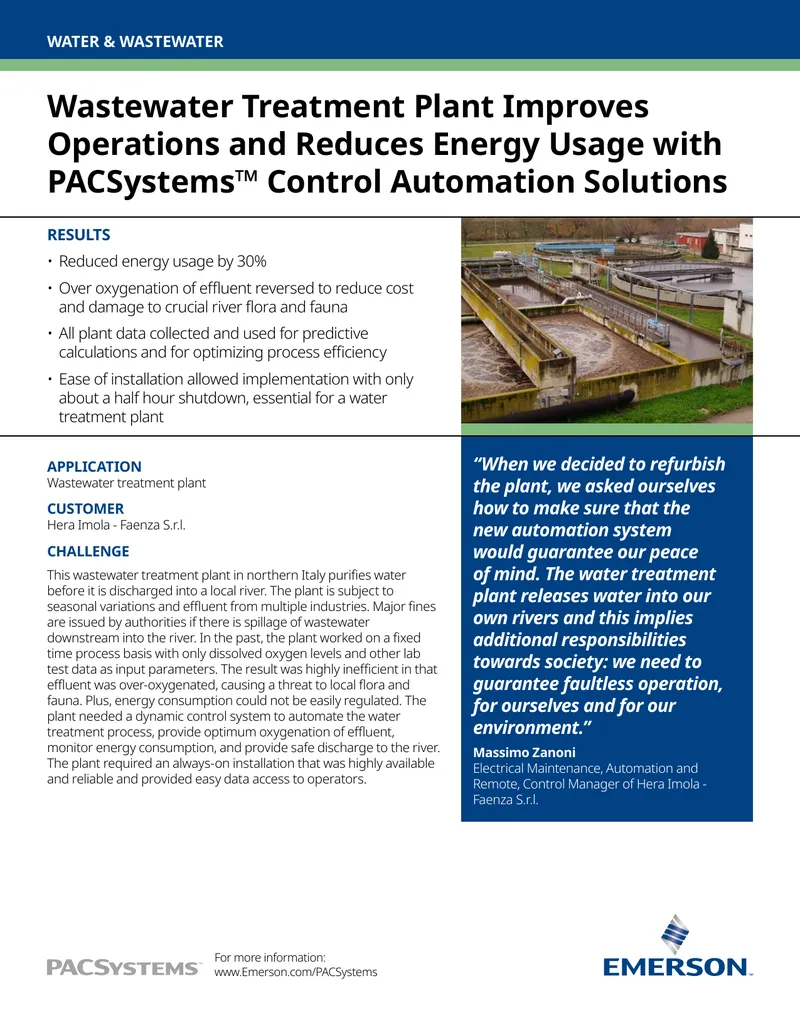 Wastewater Treatment Plant Automation Solution
