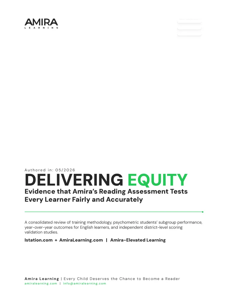 Delivering Equity in Reading Assessment with Amira