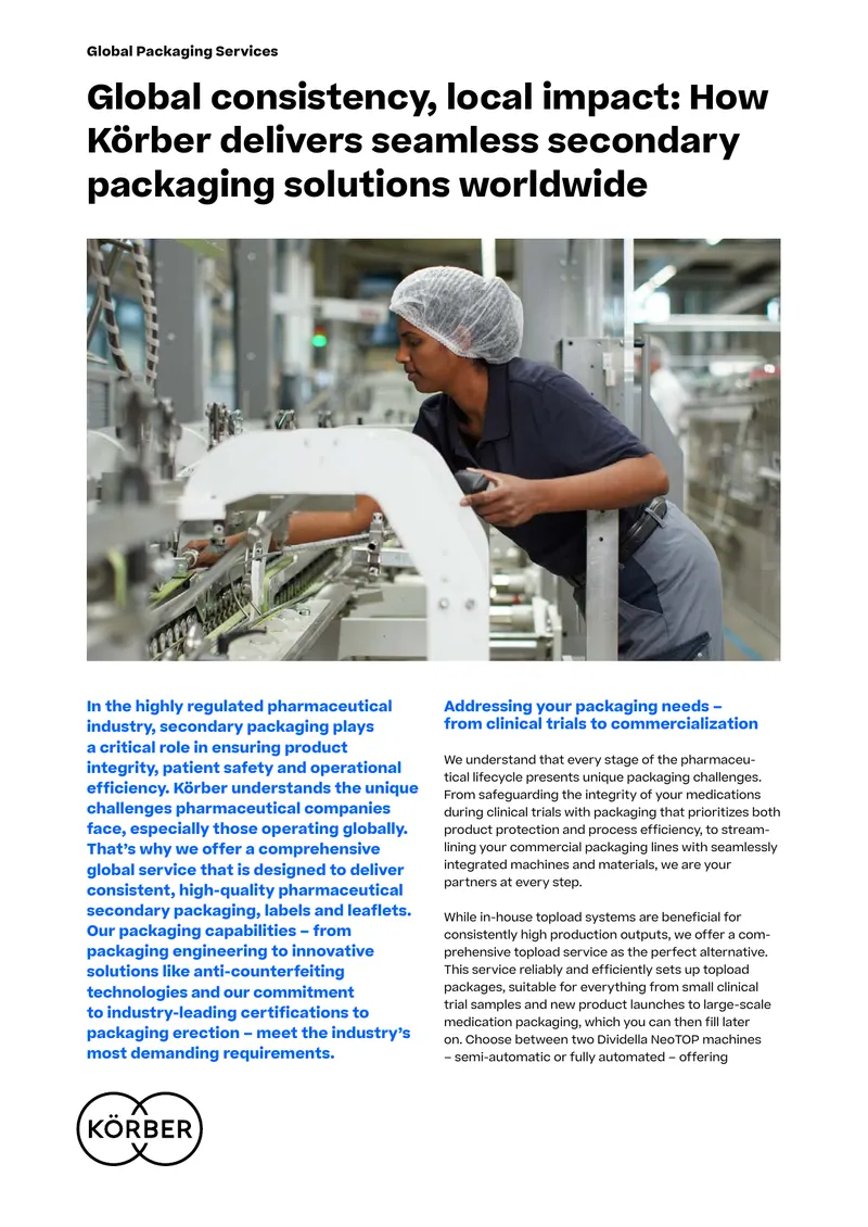 Global Pharmaceutical Packaging Services Overview