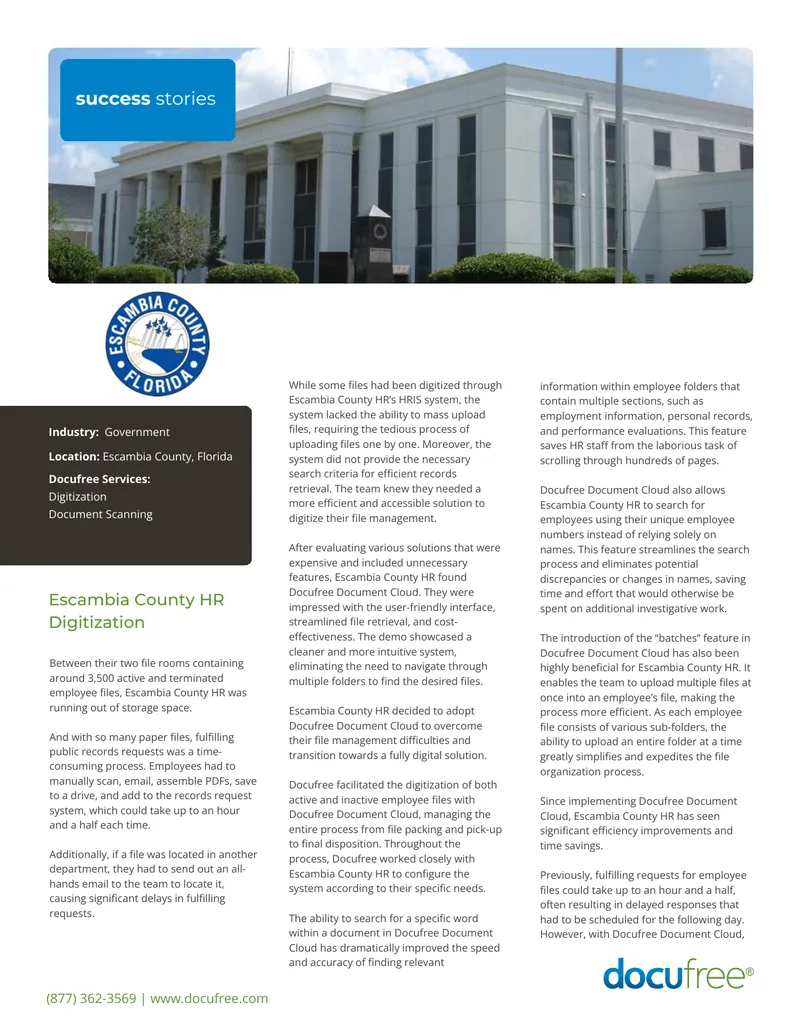 Escambia County HR Document Management Improvement
