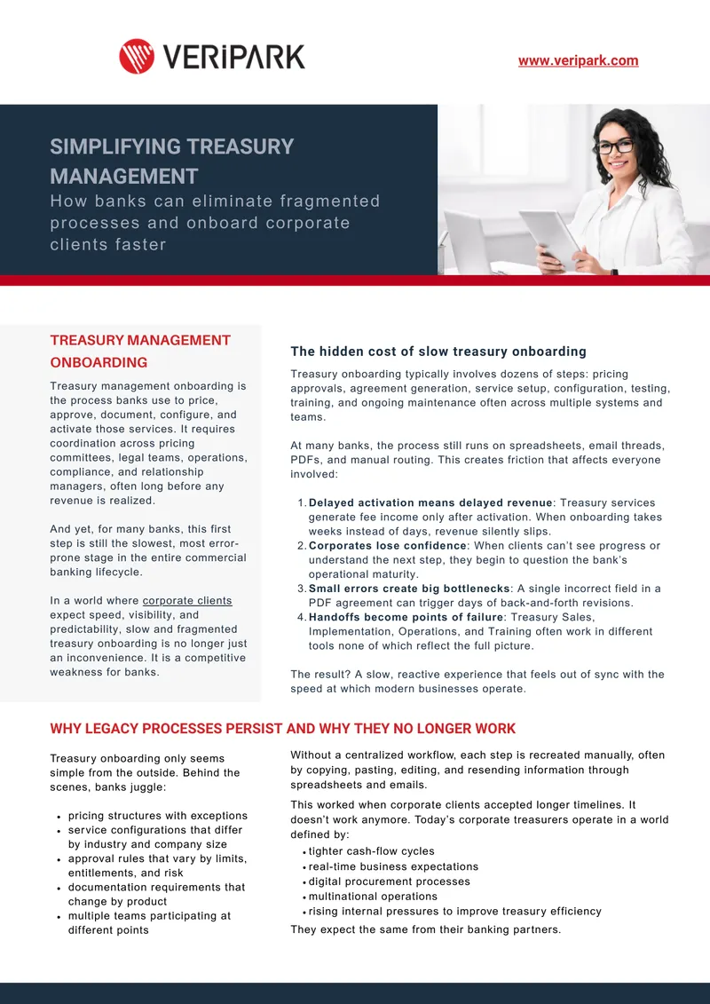 Treasury Management Onboarding Process Improvement