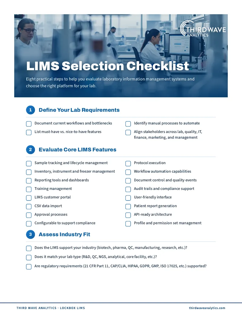 Laboratory Information Management System Evaluation Guide
