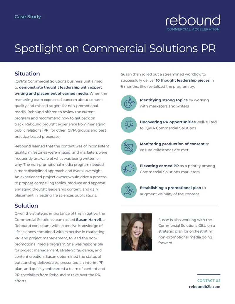Commercial Solutions Non-Promotional Media Program Case Study