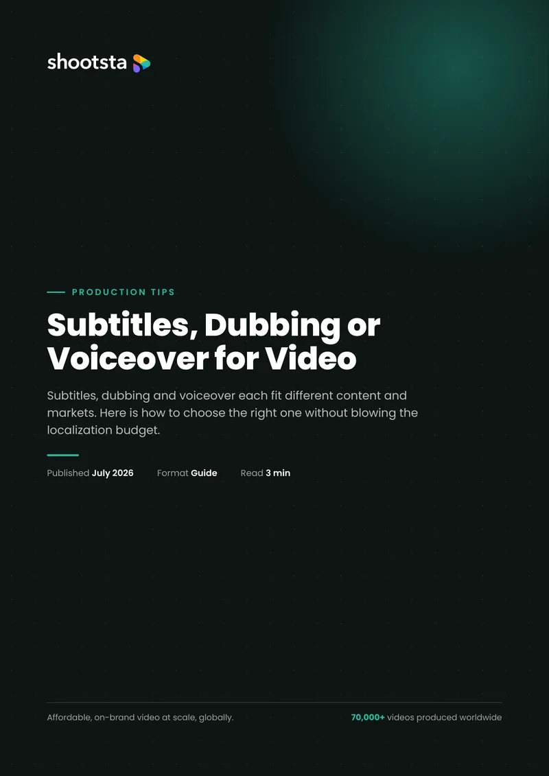 Choosing Subtitles, Dubbing, or Voiceover for Video