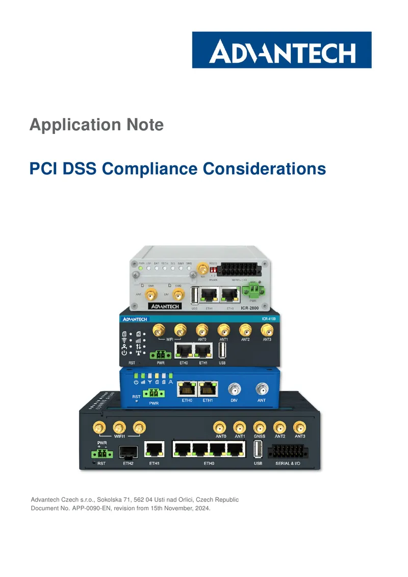 PCI DSS Compliance Considerations for Advantech Routers