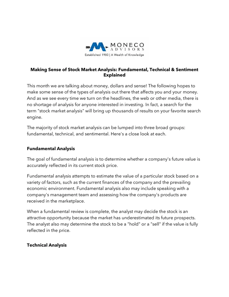 Understanding Stock Market Analysis Types