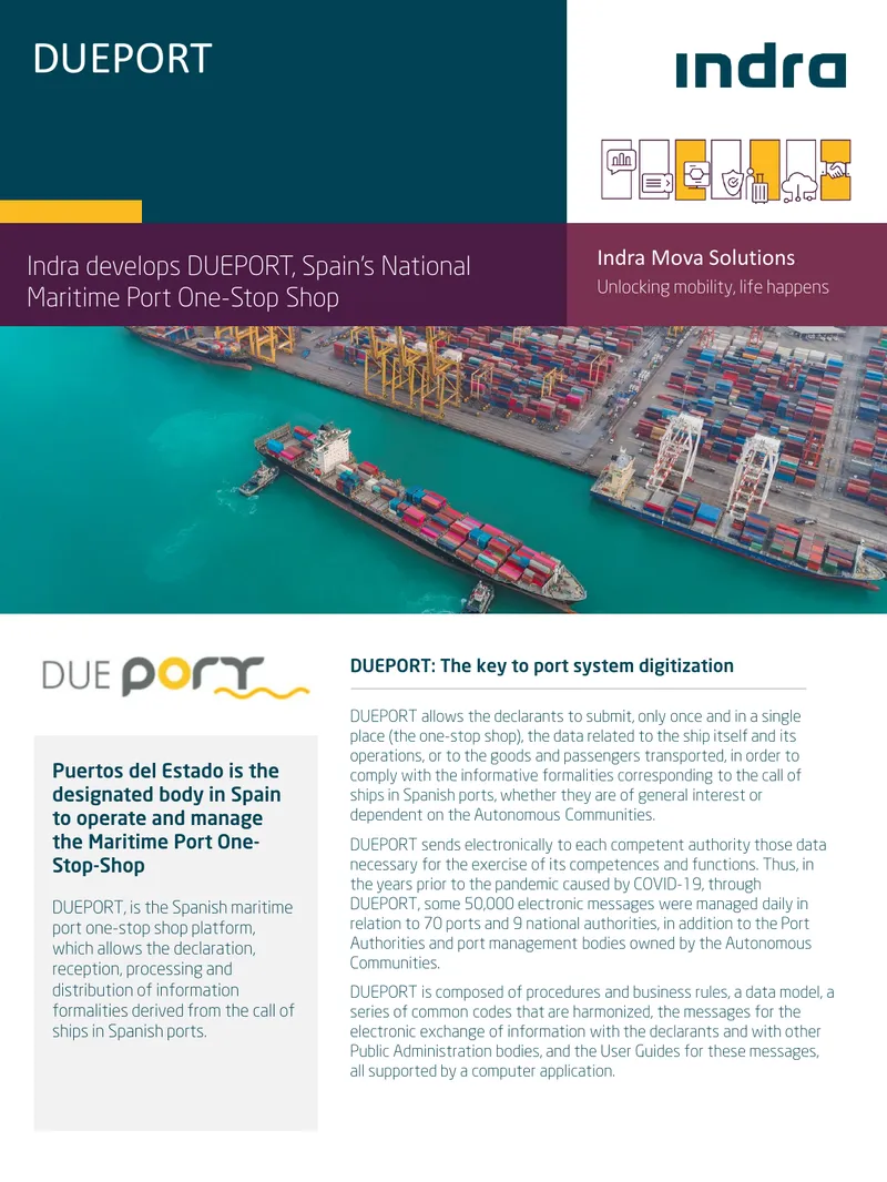 DUEPORT National Maritime Port One-Stop Shop Overview