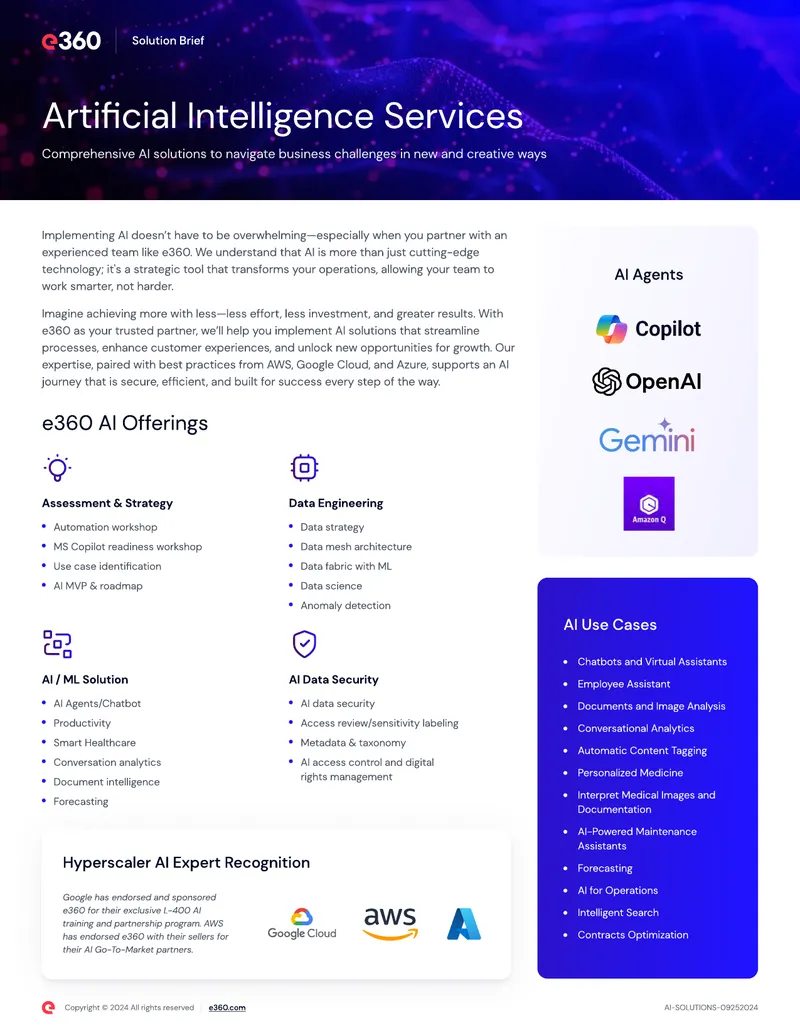 Artificial Intelligence Services Solution Brief