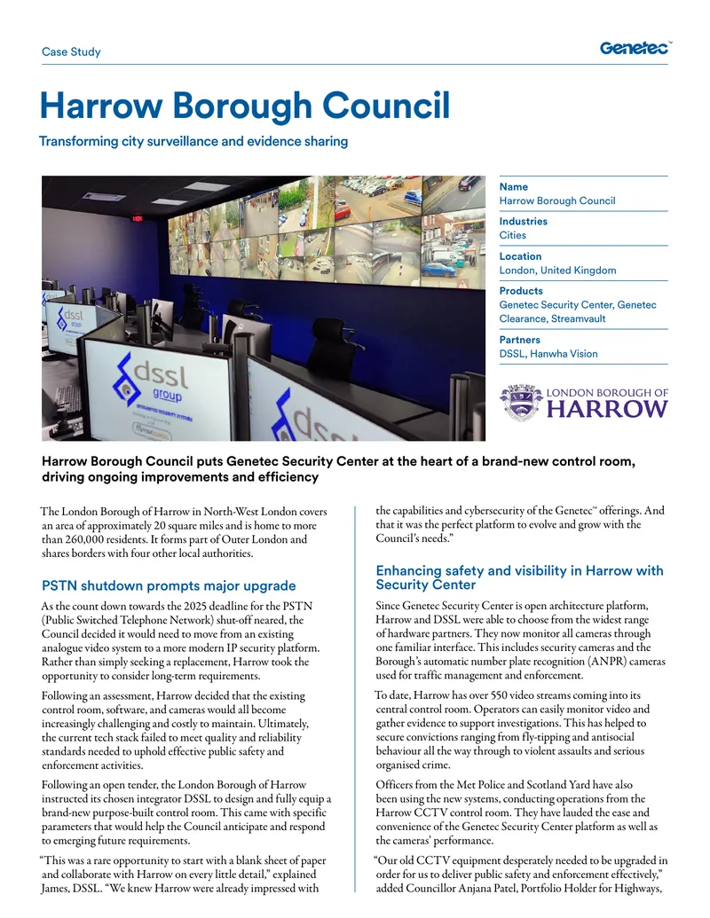 Harrow Borough Council Security Center Implementation Case Study