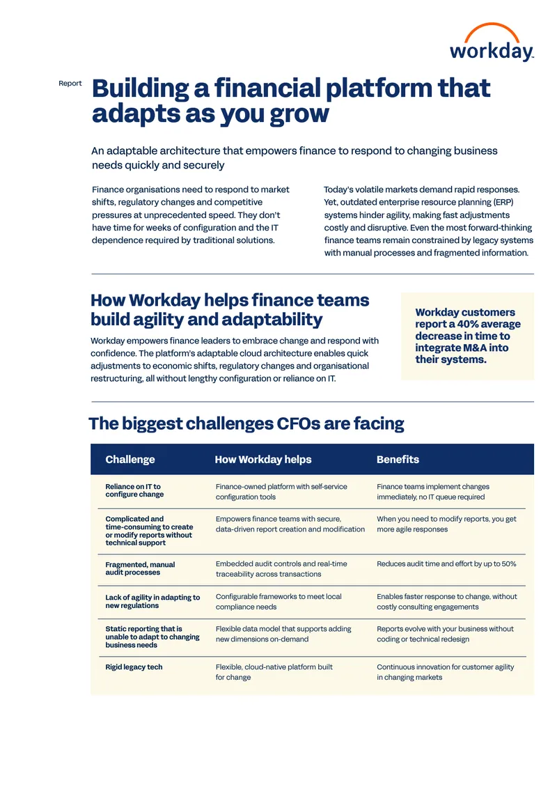 Building a Financial Platform for Agility and Adaptability