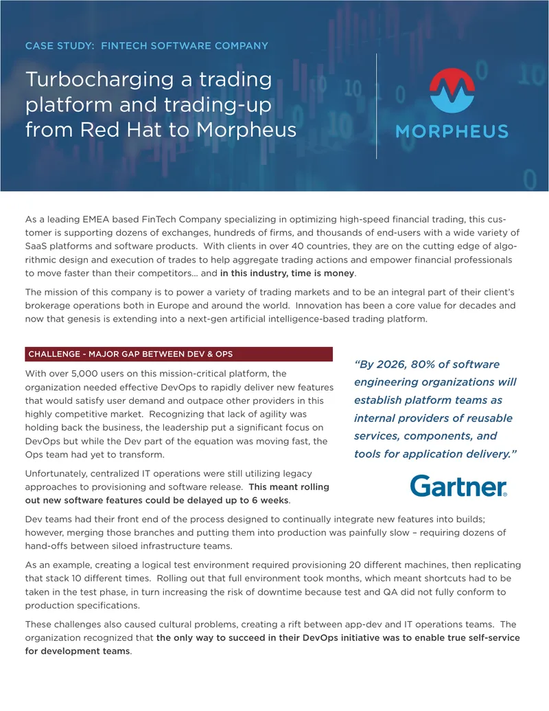 FinTech Software Company DevOps Transformation Case Study