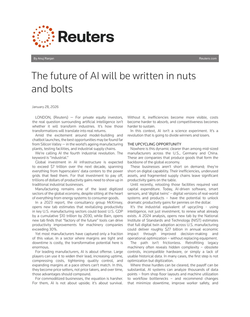 Artificial Intelligence in Industrial Transformation