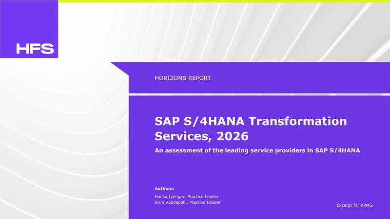 Assessment of SAP S/4HANA Transformation Services 2026