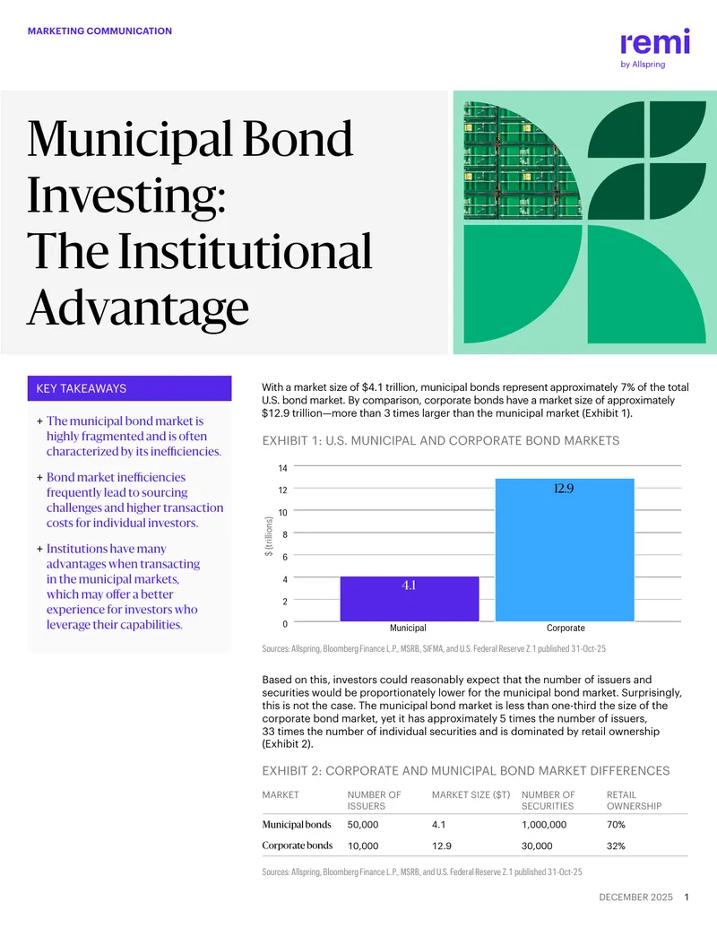 Municipal Bond Investing The Institutional Advantage