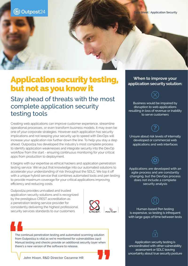 Application Security Testing Solutions Overview