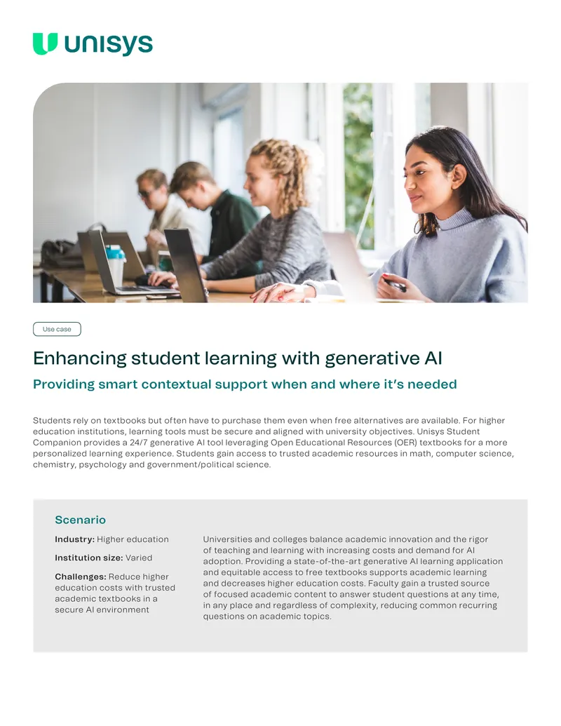 Generative AI Support for Higher Education Learning