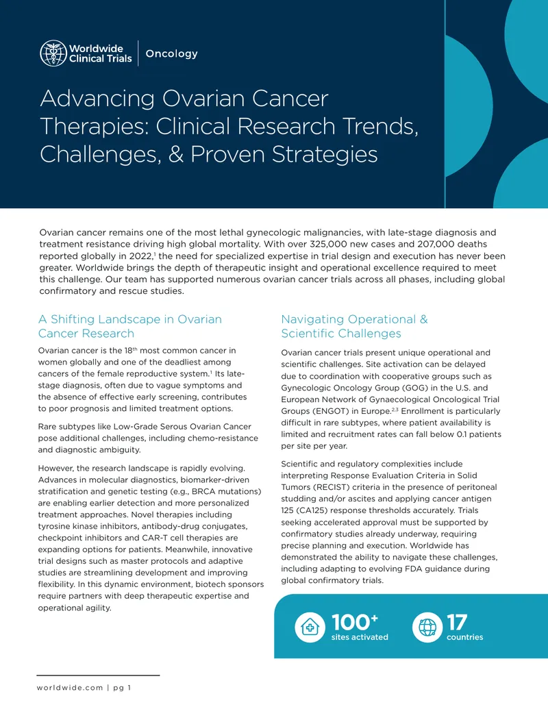 Advancing Ovarian Cancer Therapies Clinical Research Trends