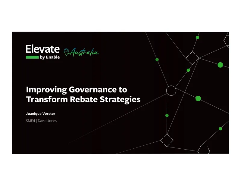Improving Governance to Transform Rebate Strategies