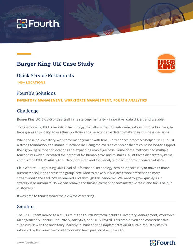 Burger King UK Technology Implementation Case Study